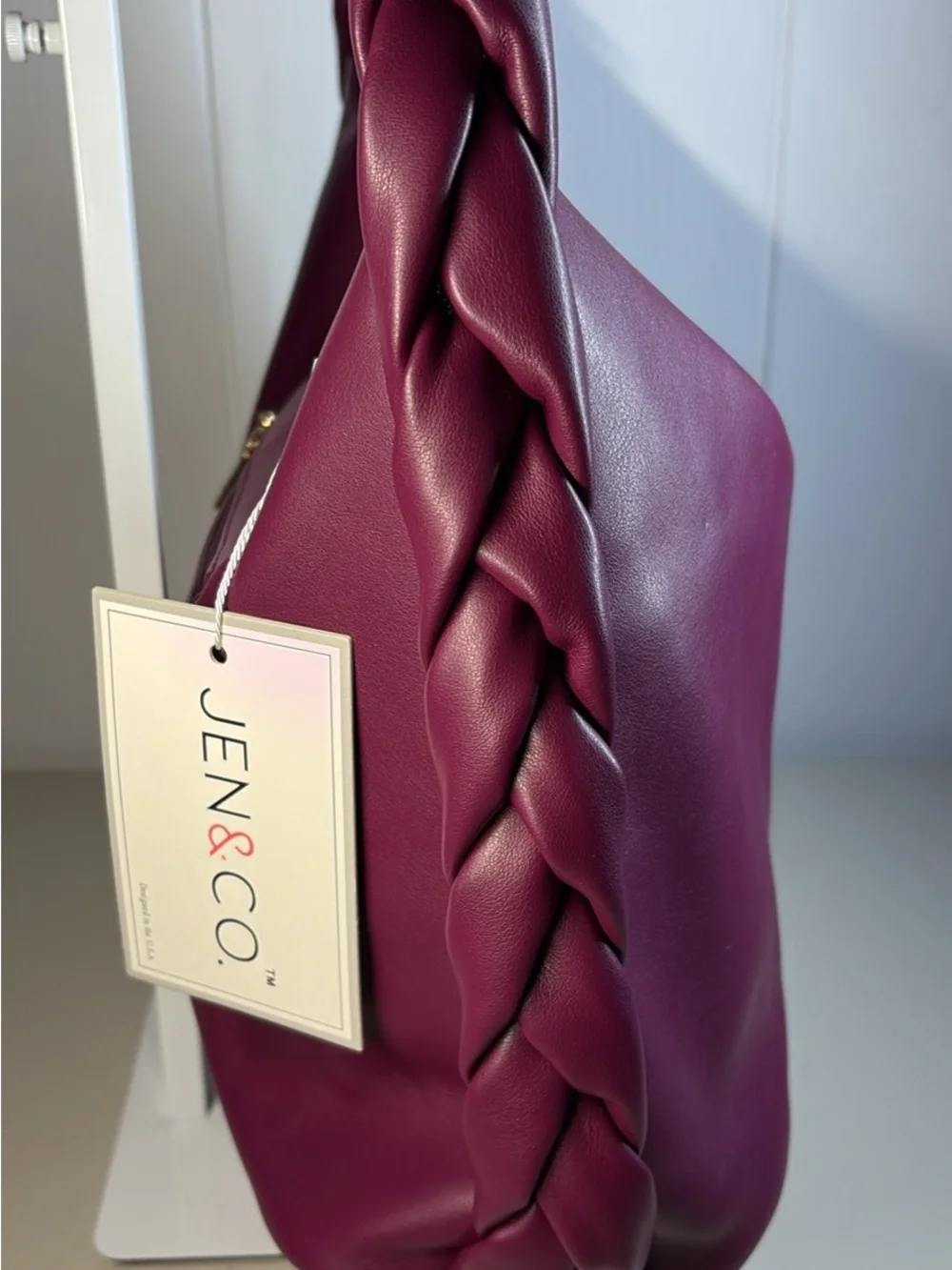 New Delilah Vegan Knotted Hobo bag Jen & Co.